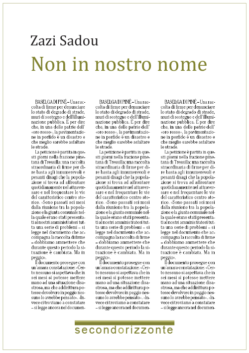 Pensiero del Presente / Non in nostro nome*